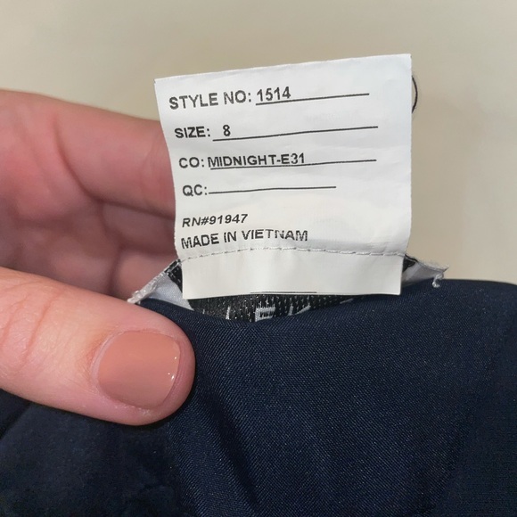 After Six Bridesmaid Dress, Size 8, Sailor Blue - Picture 3 of 8